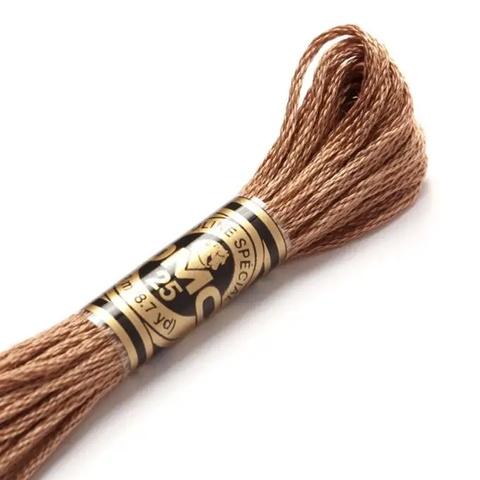 Filato mouliné da ricamo toni marroni COL 3863
