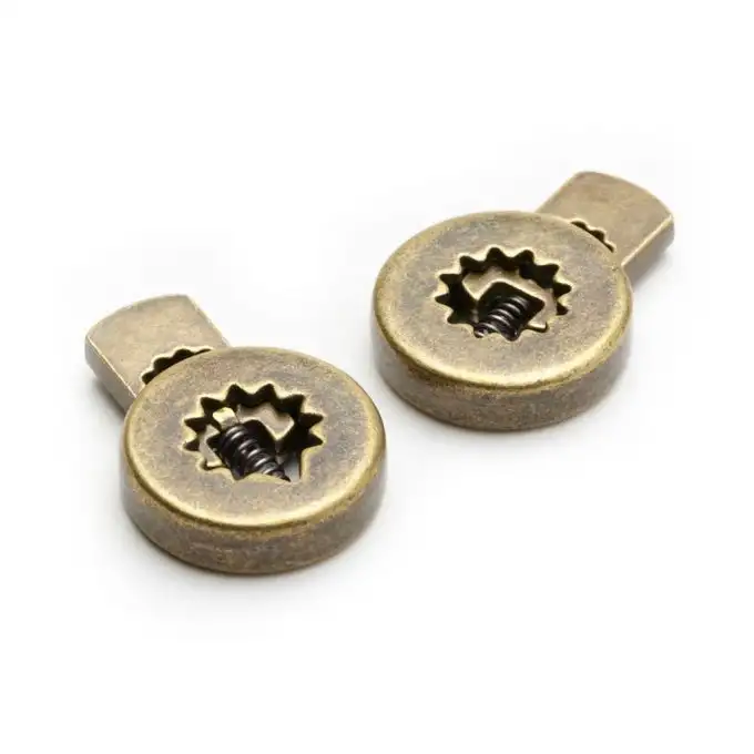 Fermacavo tondo metallo ottone antico