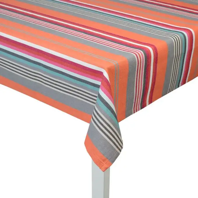 Tessuto tinto a righe arancione