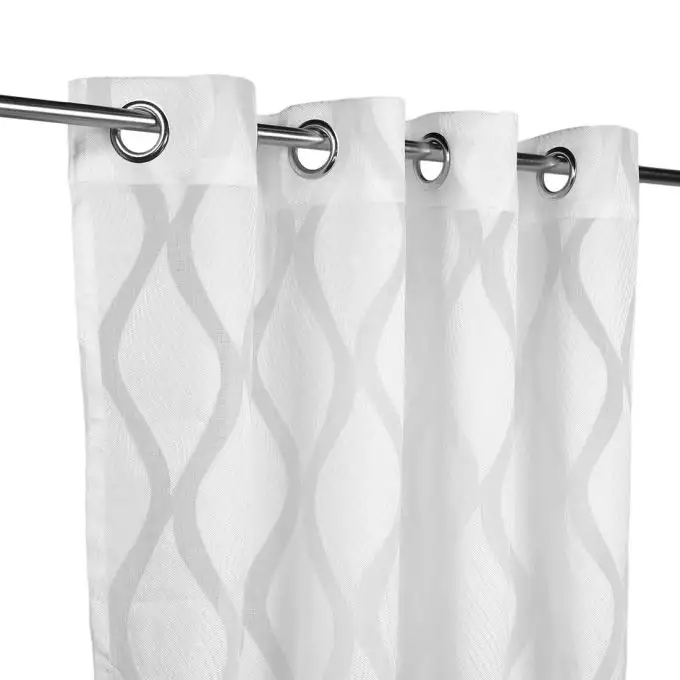 Tenda voile jacquard bianco ondulazione 140x240 cm