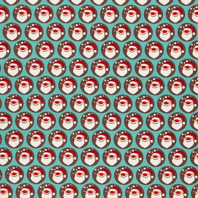 Tessuto di Natale cotone stampato babbo natale
