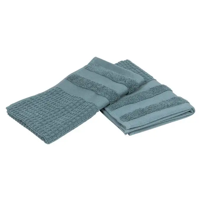 Lotto 2 asciugamani ospite Garance verdi