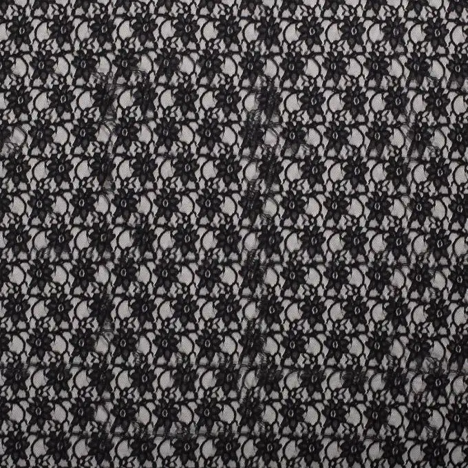 Tessuto guipure Anemone nero