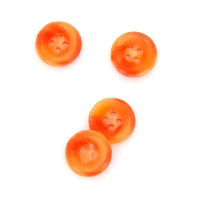 bottoni con incavo arancione 18mm