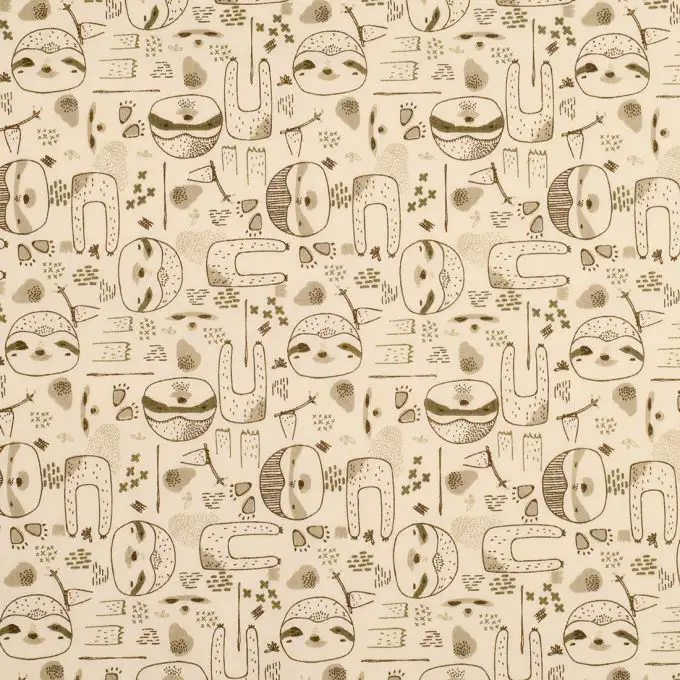 Tessuto popeline pigro ecru