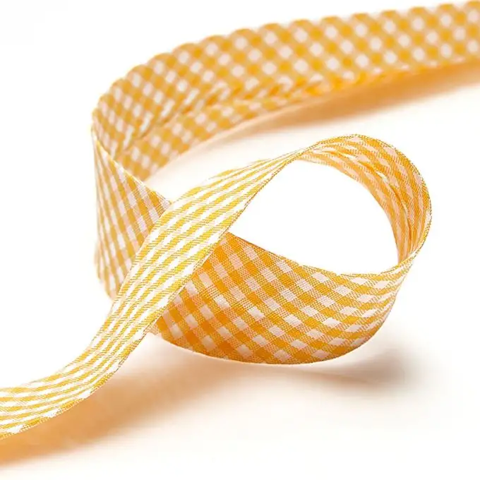 Tessuto vichy giallo