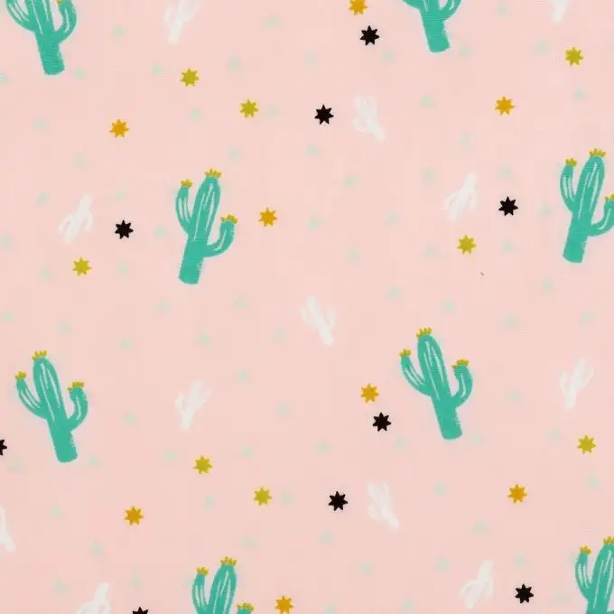 Tessuto popeline cactus rosa