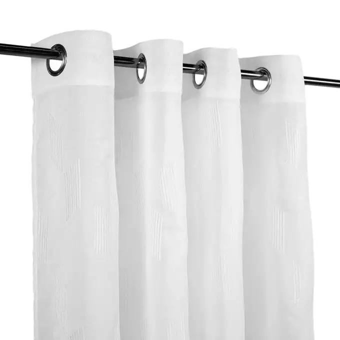 Voile bianco ricamato linee