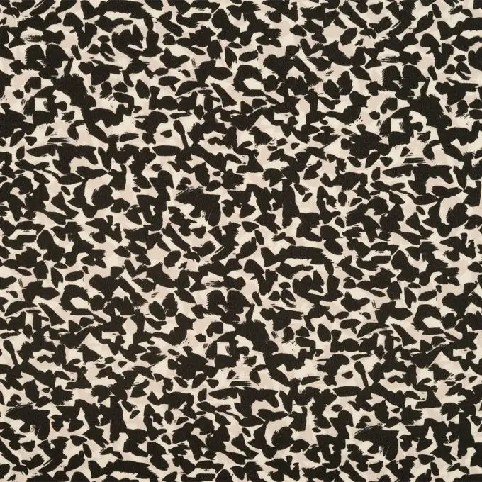 Tessuto mousseline macchie nere