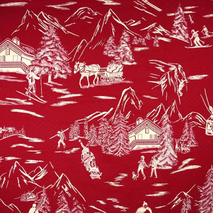 Tessuto jacquard piquet Courmayeur montagna