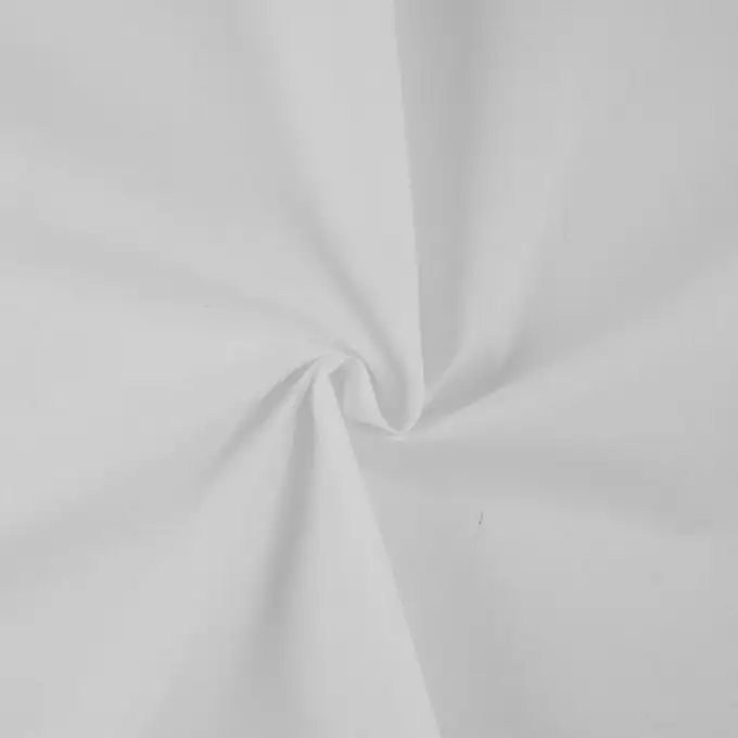 Tessuto policotone bianco tinta unita