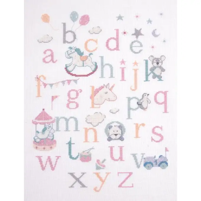 Kit punto croce Abecedario Baby Stars