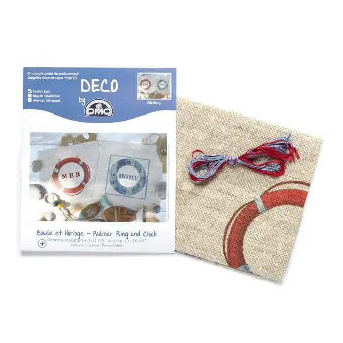 Kit punto croce sospensione boa e orologio