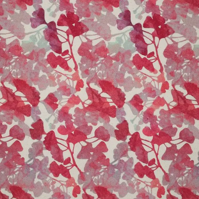 Tessuto cotone spesso acquerello rosa Hubson