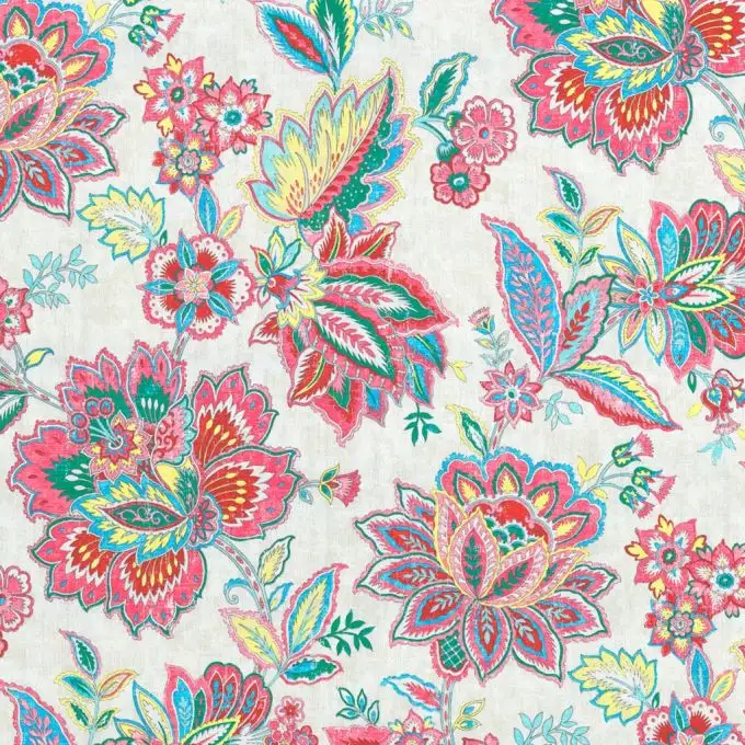 Tessuto cotone indiana Jacobean