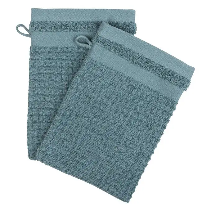 Lotto 2 guanti da bagno Garance verde