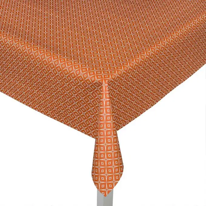 Tovaglia cerata rossa motivi geometrici