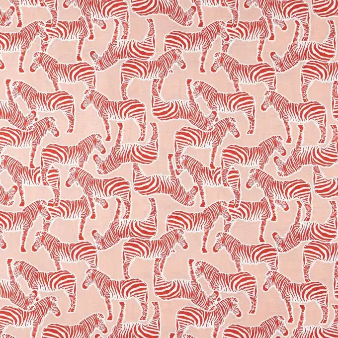 Tessuto popeline cotone rosa zebra