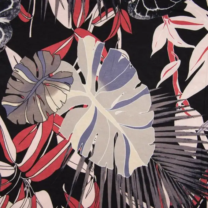 Tessuto jersey viscosa giungla