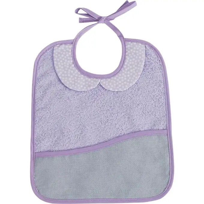 Bavaglino ricamabile 6 mesi Il mio primo sogno - Prugna