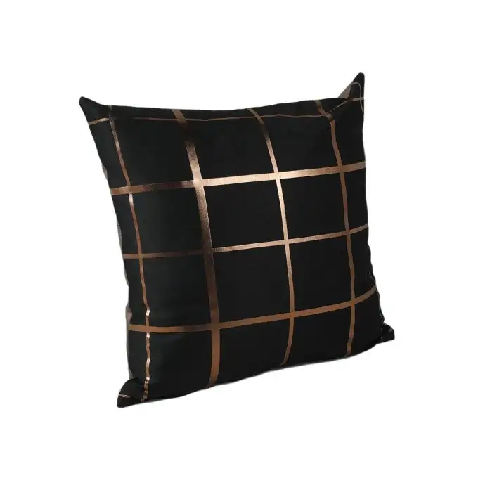 Cuscino a quadri dorati
