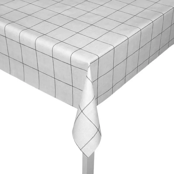 Tovaglia cerata grigio chiaro a quadri