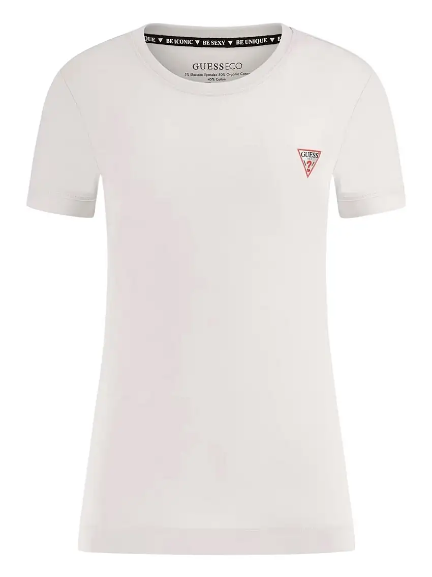 GUESS Women's T-shirt SS CN MINI TRIANGLE TEE W2YI44 J1314 A60W Pink