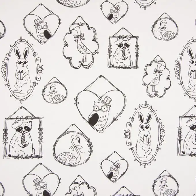 Tessuto felpa jersey animali