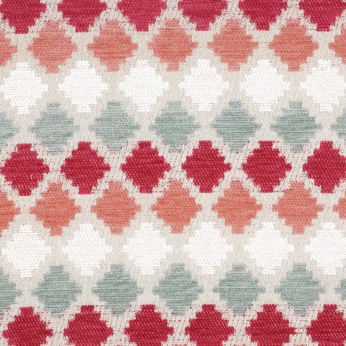 Tessuto jacquard arancione rombi