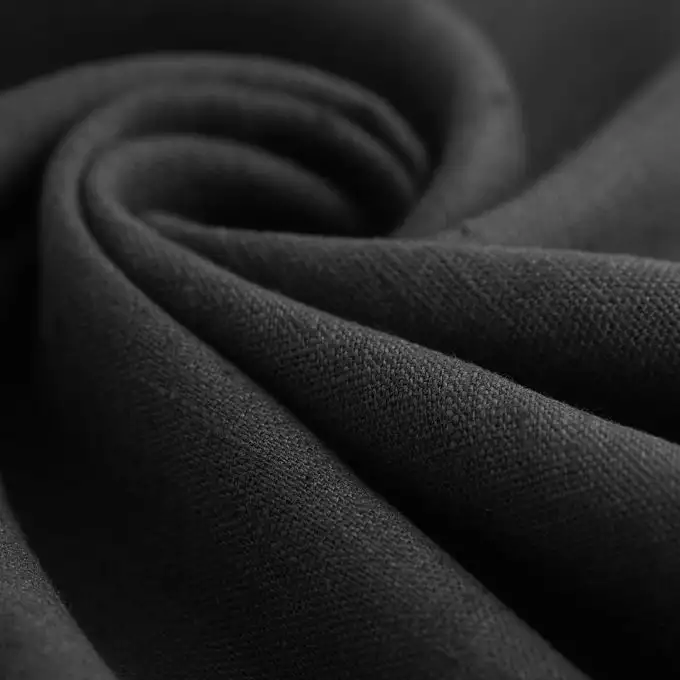 Tessuto lino lavato Propriano grigio carbone