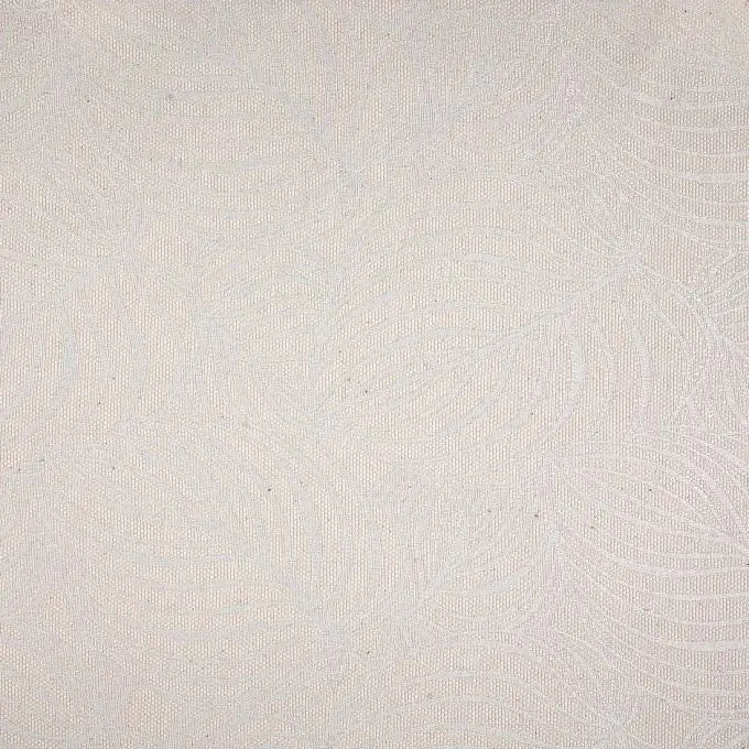 Tessuto piqué foglie ecru