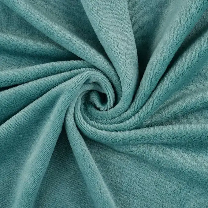 Tessuto doudou Cozy tinta unita celadon