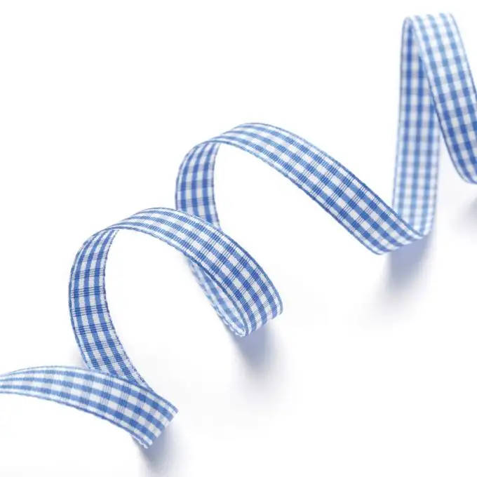 Nastro vichy blu 10 mm