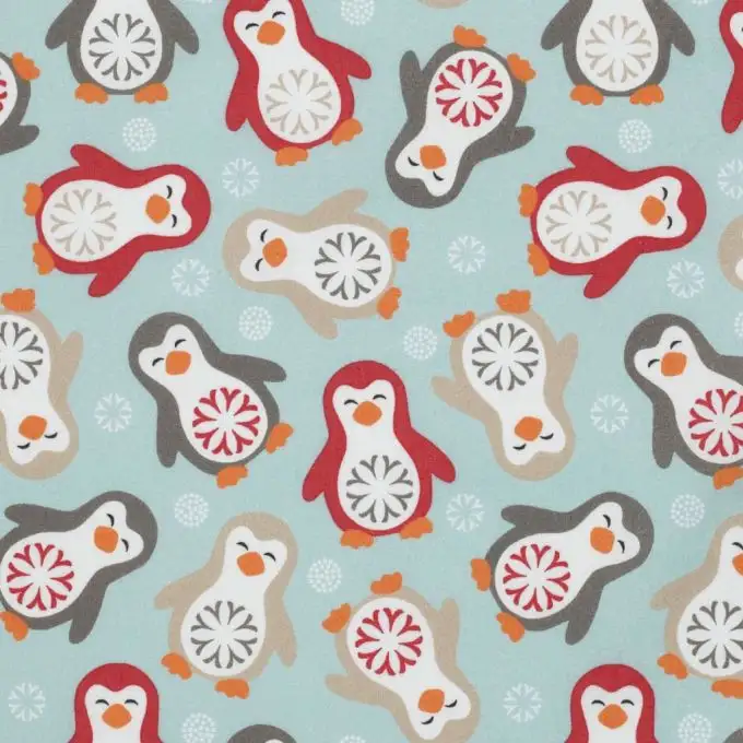 Tessuto cotone bambino pinguino