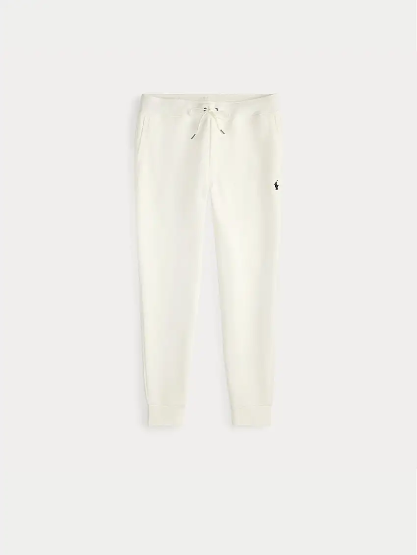 Pantaloni Joggers in Maglia Doppia Bianco