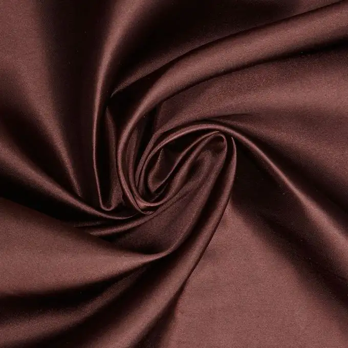 Tessuto raso Lala tinta unita cioccolato