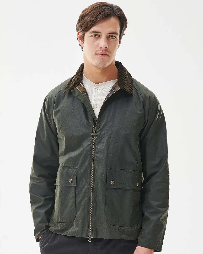 Barbour Bedale Short Wax verde militare