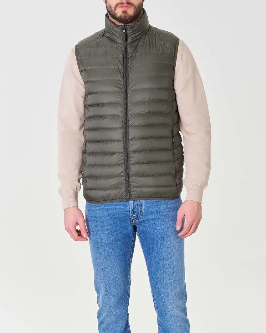 Piumino gilet Pellizzari 100 grammi verde militare
