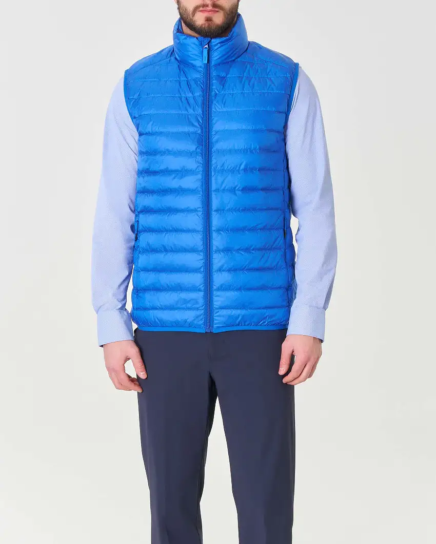 Piumino gilet Pellizzari 100 grammi blu royal