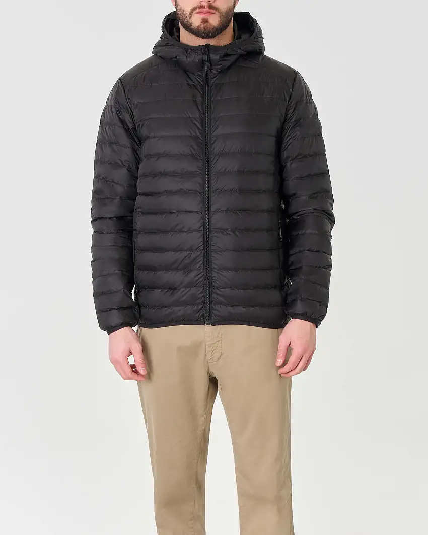 Piumino 100 grammi Pellizzari nero con cappuccio