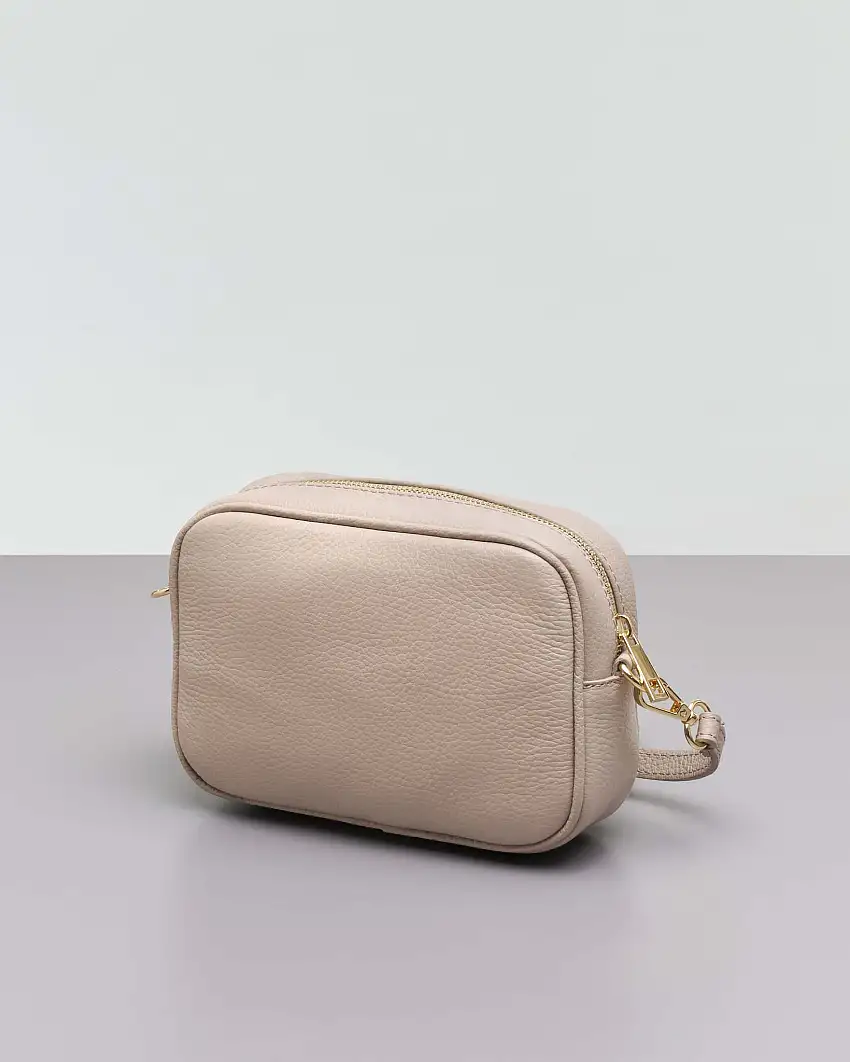 Cross bag color marmo in pelle effetto martellato