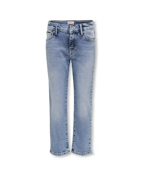 Jeans straight fit in cotone stretch a lavaggio chiaro stone washed