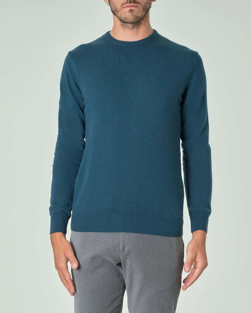 Maglia girocollo Ashki.i ottanio in misto lana e cachemire