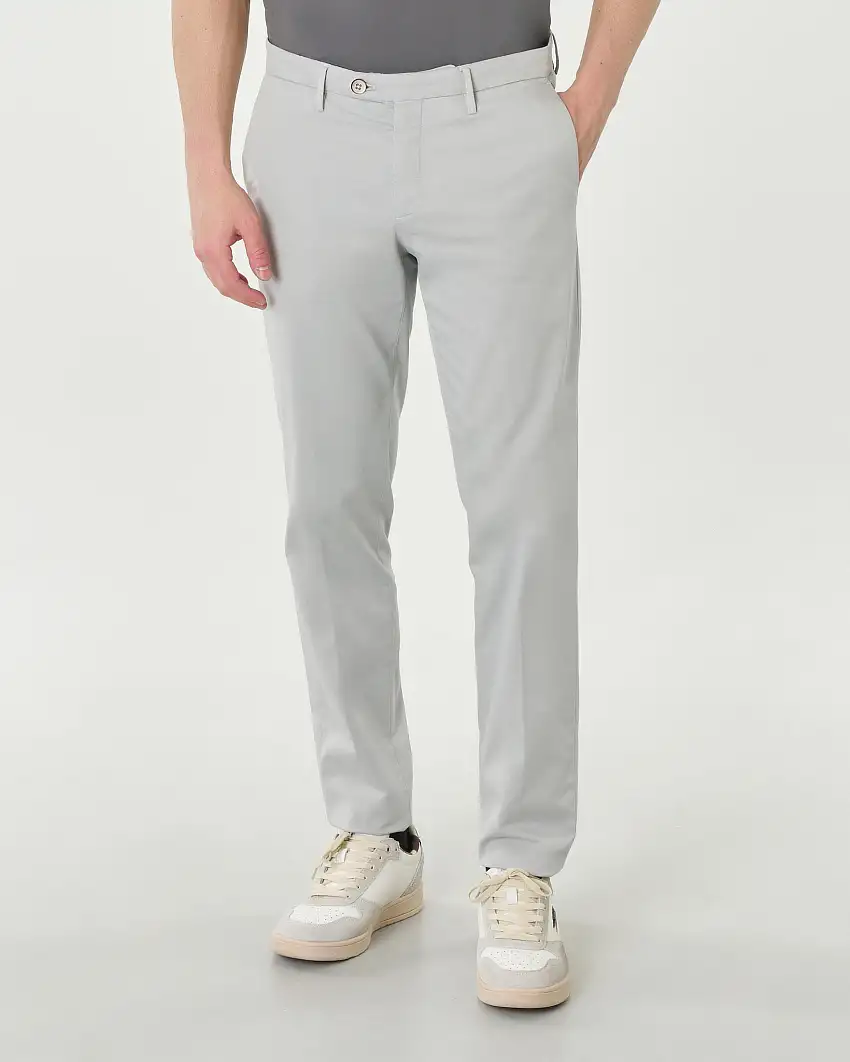Pantalone chino Brad ghiaccio in cotone stretch