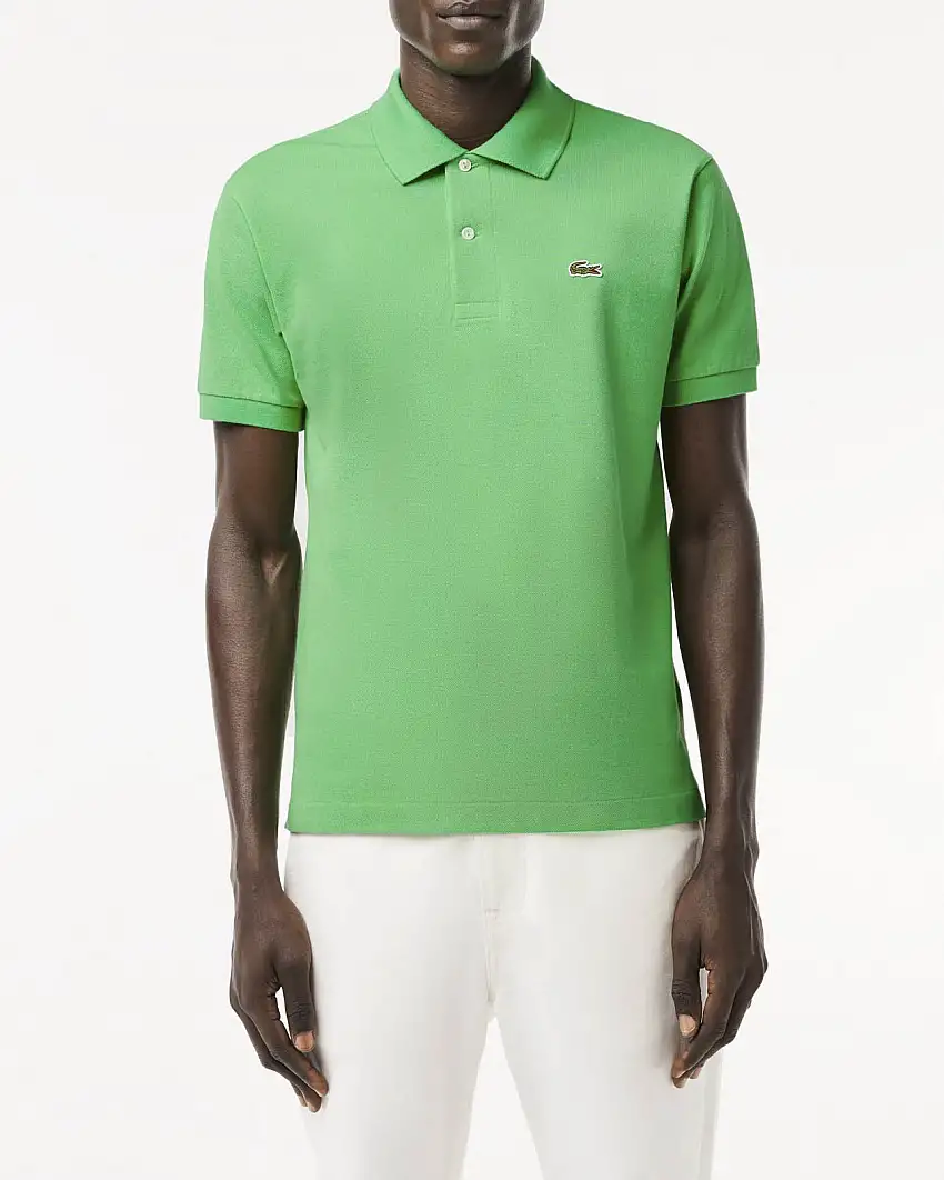 Polo verde mela classic fit L.12.12 in petit piqué