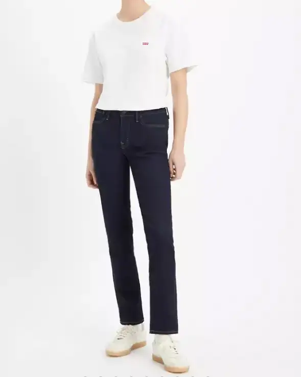 Jeans 712® slim a vita media in cotone stretch lavaggio scuro