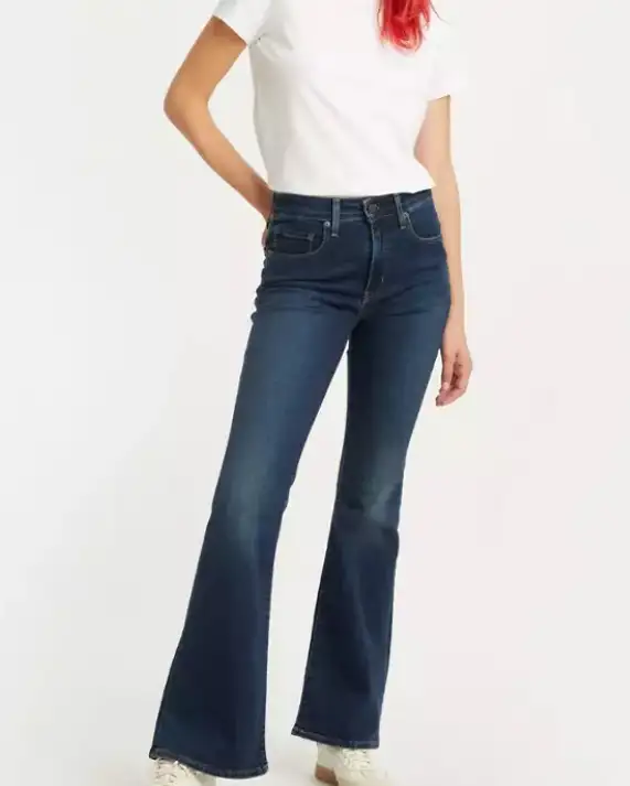 Jeans 726® flare a vita alta in cotone Stellar Stretch modellante blu lavato