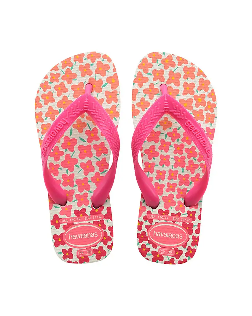Havaianas Kids Flores a fantasia floreale multicolore e cinturino fucsia