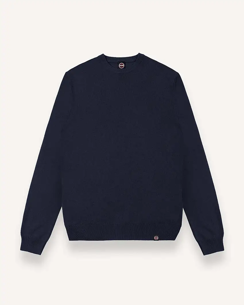 Maglia girocollo Colmar Originals blu in filato di misto lana viscosa e cachemire