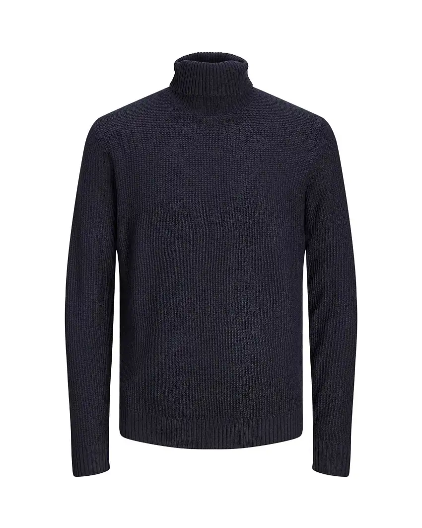 Dolcevita blu in tessuto micro armatura